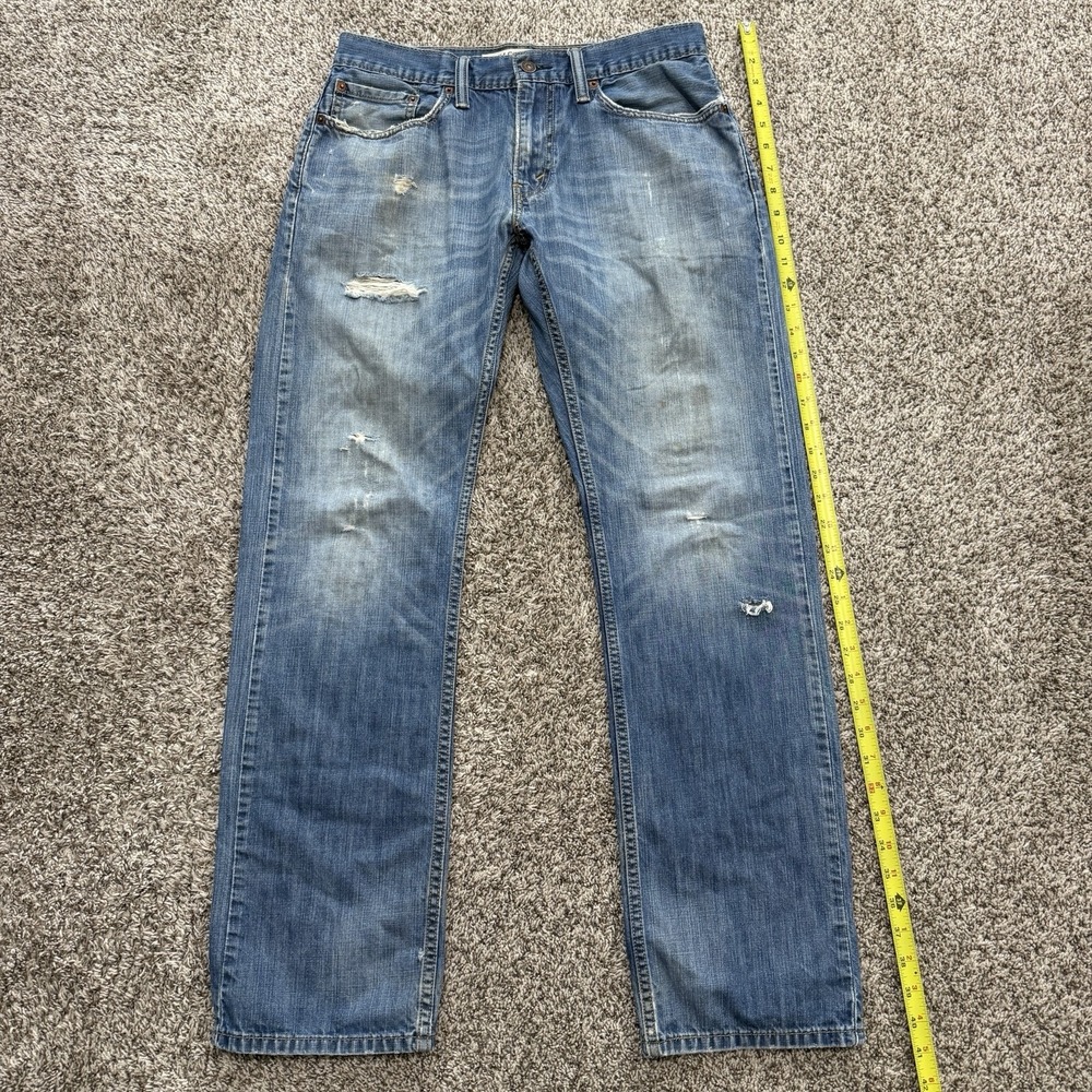 Levi's 514 Men's Denim Blue Jeans 32x32 Vintage Slim Straight Work Distressed